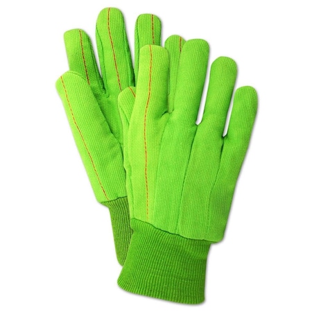 MAGID MultiMaster Green Double Palm Canvas Gloves w Knit Wrist, 12PK 796KW